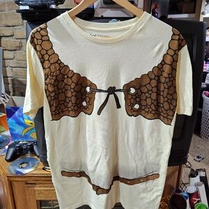 DreamWorks Shrek Cream and Brown Graphic T-Shirt Size Medium
